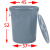 定制适用上海垃圾分类垃圾桶大号干垃圾湿垃圾户外圆形咖啡色棕色厨房物业 银灰色60升有盖