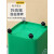 环卫带轮子垃圾桶垃圾箱大容量带盖商用厨房定制大号餐饮户外 松绿色 70L脚踏带轮桶/绿
