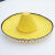 舞台表演帽圣诞节狂欢派对彩色墨西哥演出道具草帽 黄色白球款 直径53厘米