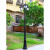 动真格（DongZhenGe）欧式小区路灯双头草坪灯防水户外花园别墅景观灯3米高杆灯AA 2.3米3头 黑色 送LED光源
