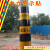 防撞反光膜线杆加厚贴电力印字铝基膜红白黑黄警示自粘膜 二黑二黄 宽40厘米长50米