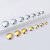 汇尚品众  铜镜钉装饰钉装饰盖广告螺丝广告钉玻璃镜钉10-22mm  单位：套 钛金色（直径22mm） 