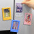 沁乐怡拍立得磁吸冰箱贴小卡透明相框3寸咕卡摆台磁性三寸照片卡片收纳 冰霜蓝-1个