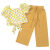 女童夏季宽松新款短袖韩版洋气高腰阔腿裤两件套 菠萝黄色上衣 110码建议身高100CM