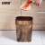 安赛瑞 垃圾桶 复古仿木纹方形垃圾桶 客厅厨房饭店酒店垃圾桶 咖啡色 7F00127