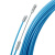 适用于电工穿线神器拉线手动管道多功能引线暗线放线专用工具穿管 蓝色20米 (送：2头2束紧器)