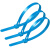 飞尔（FLYER）活扣尼龙扎带 多功能理线带绑带 专业自锁式标签束线带100条【蓝色 7.5x450mm】