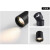 雷士照明（NVC）led明装免开孔吸顶射灯商场装饰 铝材 12W 黑色灯体 角度可调 暖黄光