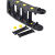 定制CNWSL拖链45塑料重型设备机械黄点线槽套威仕龙厂家雕刻机坦 *内高*宽(HD25*57 R55) 黄点加