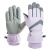 钢米 冬季户外防水加绒保暖手套 紫灰色M 双 3460383