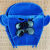 电焊工面罩3护脸电焊防护用品防拷脸焊工眼镜布料帆布二保焊加长 2蓝护耳加厚版+2灰镜
