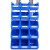 加厚塑料组合式零件盒物料盒组立元件盒组立螺丝盒子塑料货架 X4号蓝250*150*120