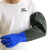 加长防水手套工作耐磨加厚防滑长袖防油耐酸碱橡胶胶皮水产 70cm蓝色开口款(布里) XL