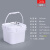 2L白色塑料桶方形带盖加厚正方形便携小水桶2升桶 3.5L白色 正方形