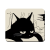 索能鼠标垫小号猫咪办公桌垫男女生可爱电脑键盘垫卡通学生书桌垫子防滑加厚便携垫子个性黑白电竞垫 咖啡猫 210*260mm 3毫米