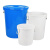 越越尚  加厚塑料水桶食品级饮用水桶工业储水塑料圆桶厨房大号垃圾桶  蓝色带盖280L  YYS-ST-207