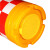 筑筠 防撞桶 道路安全警示反光桶 塑料水马 吹塑防撞桶750mm*500mm 单位：个