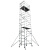 铝合金焊接直爬梯架子脚手架单双宽铝合金快装移动架建筑装修梯子 长2米*宽1.35米*高3米