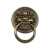 仿古 铜兽头门环中式狮子头虎头拉手麒麟大门把手复古木门拉环 直径30厘米黄铜色花环(一个)