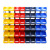 宜统 零件盒 货架物料盒 工具盒螺丝盒 五金零件收纳分类盒加厚斜口蓝色 长400宽250高160mm