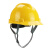 国标ABS安全帽工地工程施工透气安全头盔建筑领导加厚防护安全帽 V型国标经济透气款黄色 六点式