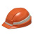 勋狸粑适用日本DIC IZANO安帽施工地便携伸缩可折叠超薄出差高档头盔 橙色+白色条 新国标认证 现货