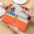 酷奇袋鼠（KUQIDAISHU）钱包女新款多功能手拿包放手机皮夹简约大容量搭扣零钱包 橙色