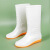 谋福（CNMF）高筒雨靴 防水防滑水靴耐磨工作水鞋 白色 41-42码 