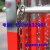 定制拱形围挡不锈钢伸缩围栏幼儿园商场安全防护栏可移动护栏施工 加厚红色15米高*5米长