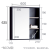 马可夫/Markov铝合金浴室镜柜组合卫生间镜子带置物柜收纳双面挂墙式 黑纱60cm双面化妆镜柜