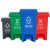 KZcc-149 手按脚踏办公垃圾袋桶 双开盖多功能分类连体塑料垃圾 双桶18L
