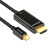山泽 Mini DP转HDMI转换器线 雷电接口高清4K视频线 连接线显示器 黑色1.5米KDP15