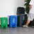 大号分类垃圾桶灰色带盖厨房商用户外餐饮垃圾箱脚踩公共场合 50L分类脚踏桶蓝色可回收物