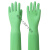 手套康乃馨超长58cm加厚园艺洗车洗衣清洁乳胶橡胶手套 浅绿色 L