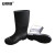 安赛瑞 PVC塑胶雨鞋 防滑耐磨中筒胶鞋抗洪抢险应急雨靴 黑色 43 3G00128