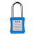 工业安全锁38mm绝缘安全工程挂锁 ABS塑料钢制锁梁 蓝色38mm钢梁挂锁