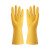 伏兴 牛筋乳胶手套 防水防油耐酸碱橡胶手套 常规款 黄色10双装 M中码