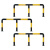京速   M型防撞护栏 道路固定停车位桩隔离警示柱76*1500*600*1.5*5mm黑底黄膜 单位：个