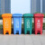 希万辉 杭州福建环卫带盖大型垃圾分类垃圾桶大号脚踩脚踏式果皮箱 120L蓝色可回收物