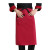 劳保佳 厨师服 透气厨师服工衣制服白色红带（半身）均码