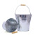 镀锌桶防汛大容量铁皮水桶便携手提白铁皮桶垃圾铁通大号镀锌桶 15L