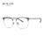 暴龙（BOLON）近视眼镜框王俊凯同款轻商务光学镜架BJ7130 B15-银色 单镜框