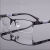 电焊眼镜焊工眼镜男防蓝光半框平光镜 炫酷黑色无度数眼镜+镜盒镜布