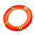 救生圈船用实心泡沫反光塑料大人pvc紧急应急防汛救生圈 8MM20米橘色绳配环配钩