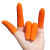 乳胶手指套加厚耐磨橡胶护指套翻纸手指保护套耐用半指防滑 混装  橙色S码50只+L码50只