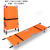 安燚 二折橘色加厚不锈钢（360斤） 简易折叠抬人担架电梯救援带轮担架AYJS-79