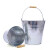 镀锌桶垃圾大容量铁皮水桶便携手提白铁皮桶大号铁通防汛镀锌桶 15L