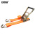 安赛瑞 捆绑带 货车棘轮紧绳器 固定绳 橘色双钩 5cmx2m 2A01243