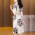艾妃琳新中式中国风真丝连衣裙2024夏季新款抖音超仙减龄遮肉显瘦裙 米色 L 建议100-110斤