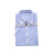 中神盾 MD626  女式短袖衬衫修身韩版职业商务衬衣 蓝色竖条纹拼白领  (1-9件价格)35码（S）